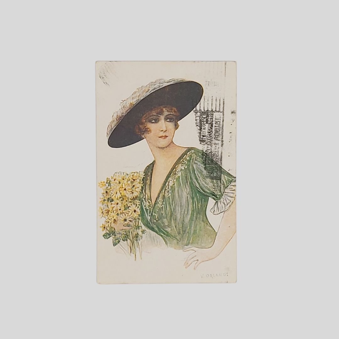 Donna con fiori.