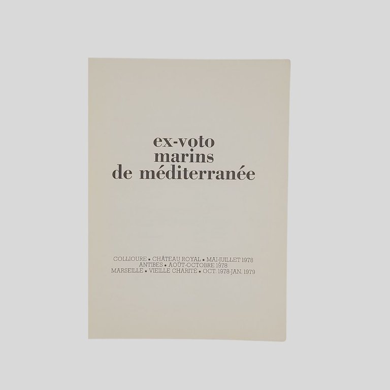 Ex-voto marins de méditerranée. Catalogue.