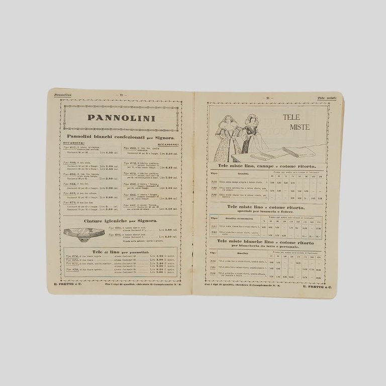 Fabbrica telerie E. Frette & C. Monza. Catalogo generale n. …