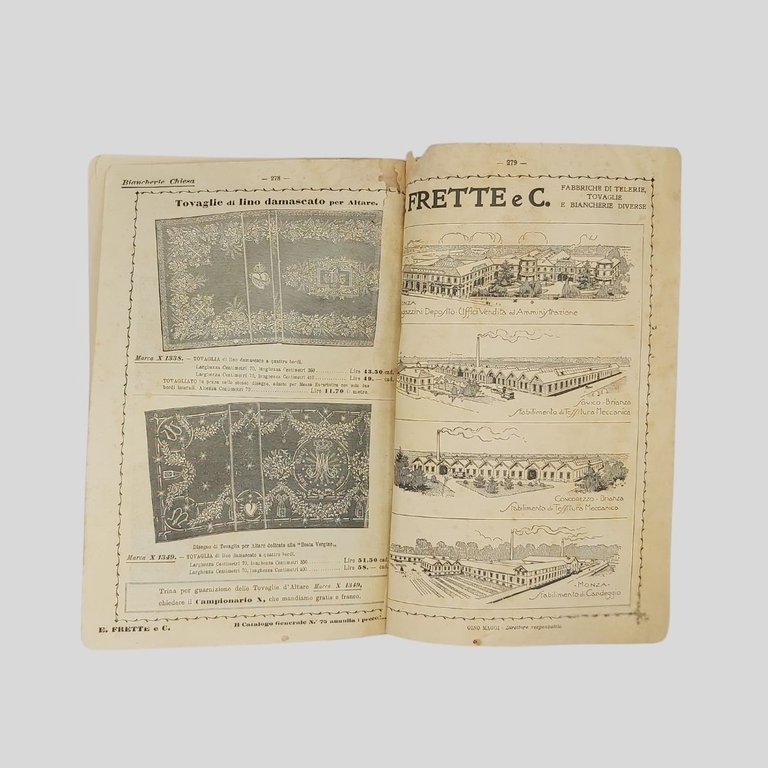 Fabbrica telerie E. Frette & C. Monza. Catalogo generale n. …