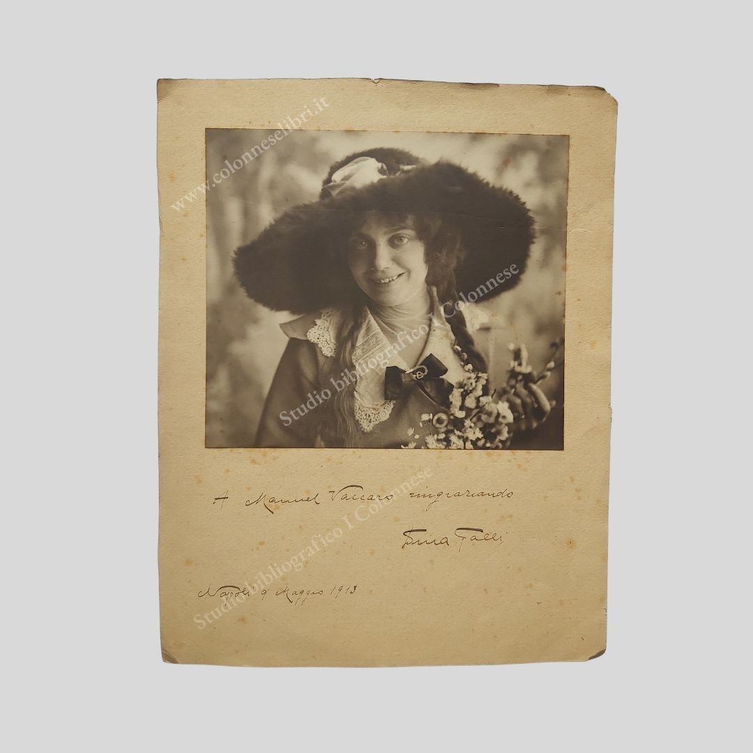 Fotografia con dedica e firma autografa invio a Manuel Vaccaro, …