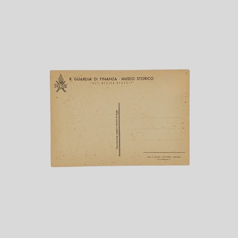 Guardia di Finanza. Museo Storico. “Nec Recisa Recedit”.