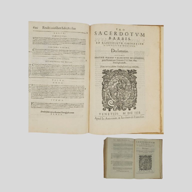 Hieroglyphica, seu de sacris aegyptiorvm, aliarvmque gentivm lieris commentarii. Summa …