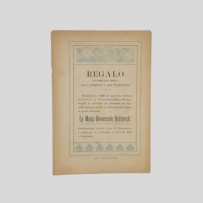 La domenica dei fanciulli. Giornale settimanale illustrato.