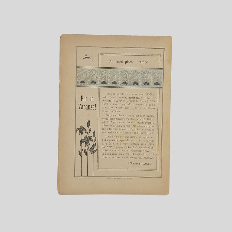 La domenica dei fanciulli. Giornale settimanale illustrato.