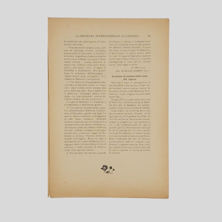La Medicina Internazionale Illustrata. Rivista mensile. Analitica-Medica-Farmaceutica-Letteraria. Anno XI. Paris, …