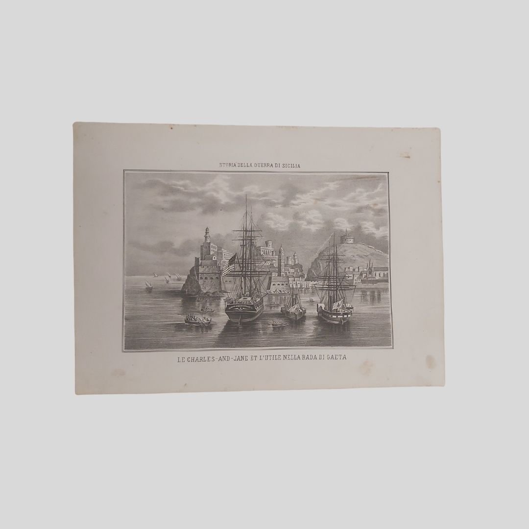 Le Charles and Jane et l’Utile nella rada di Gaeta.