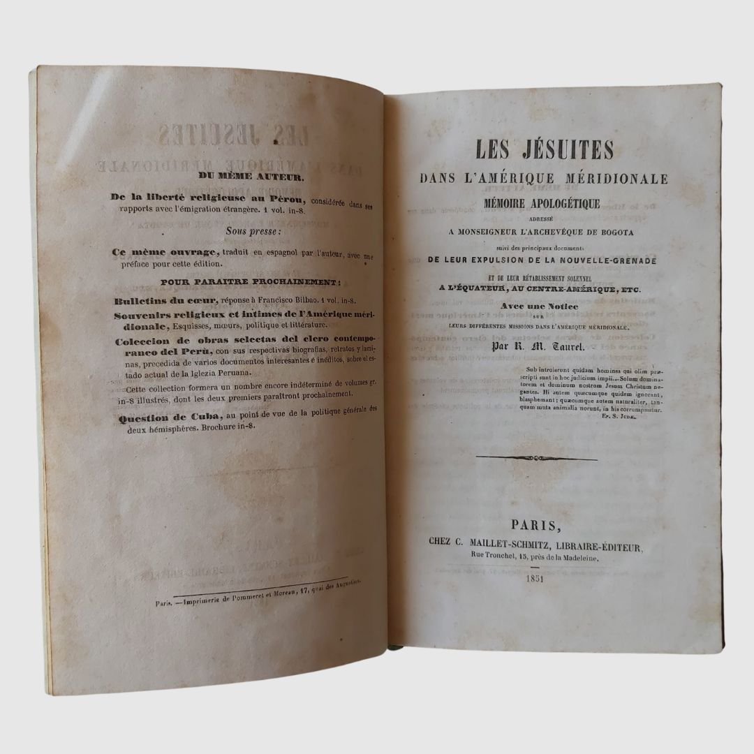 Les Jésuites dans l’Amérique Méridionale. Mémoire apologétique adressé a monseigneur … | Immagine principale