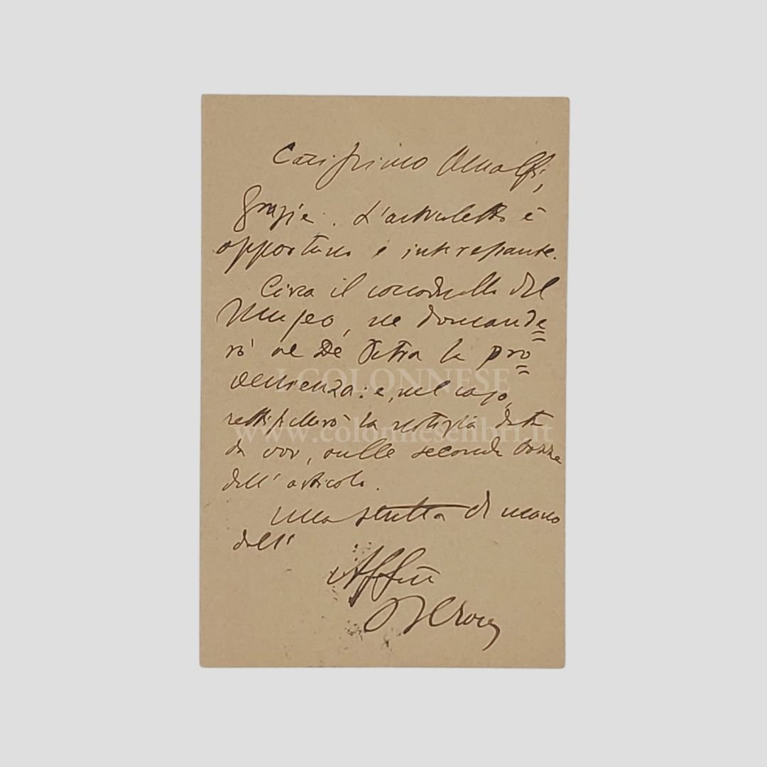 Lettera autografa firmata.