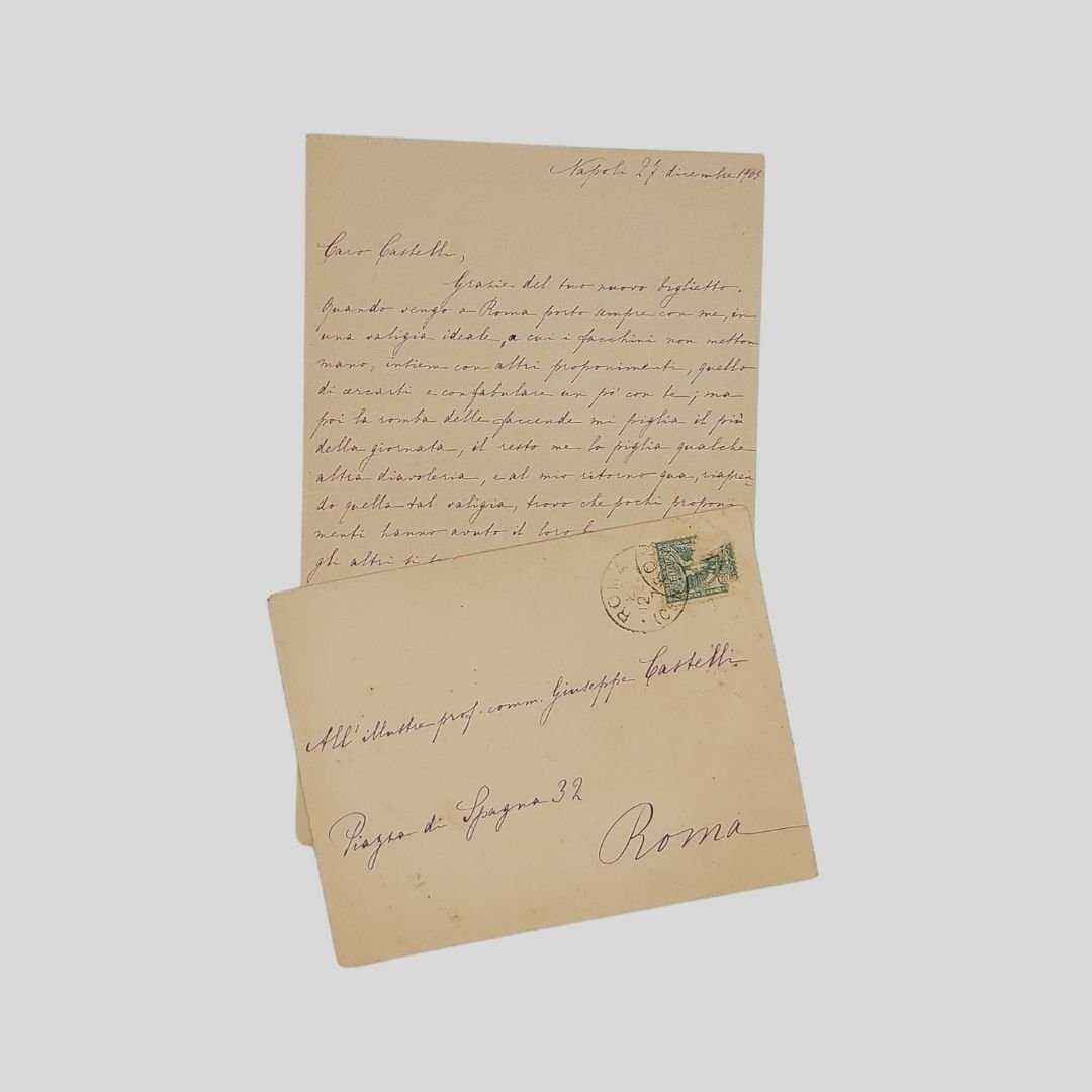 Lettera autografa firmata. Indirizzata a Giuseppe Castelli. 'Napoli 27 dicembre …