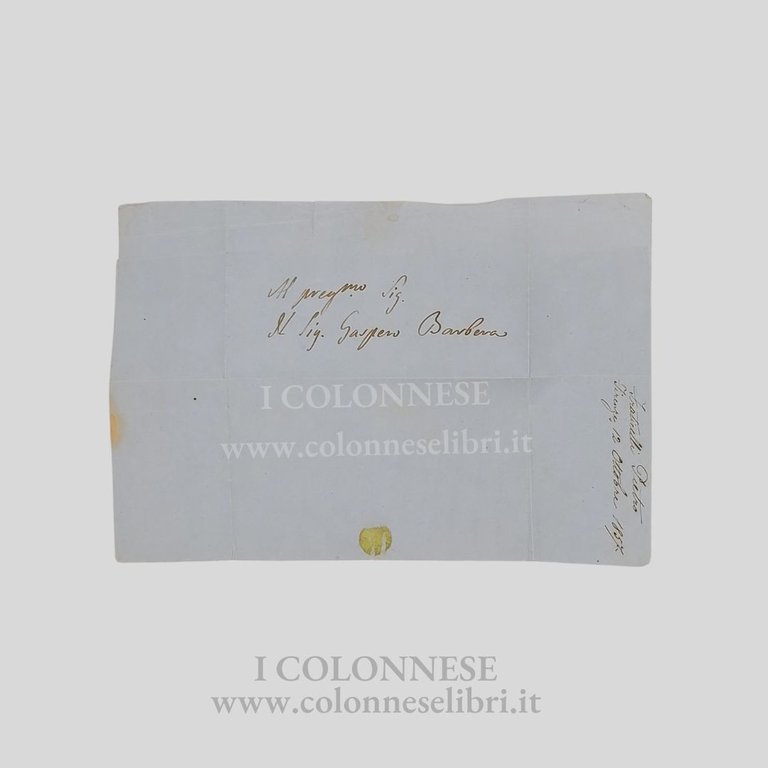 Lettera autografa firmata, indirizzata al sig. Gaspero Barbèra [Torino 1818-Firenze …