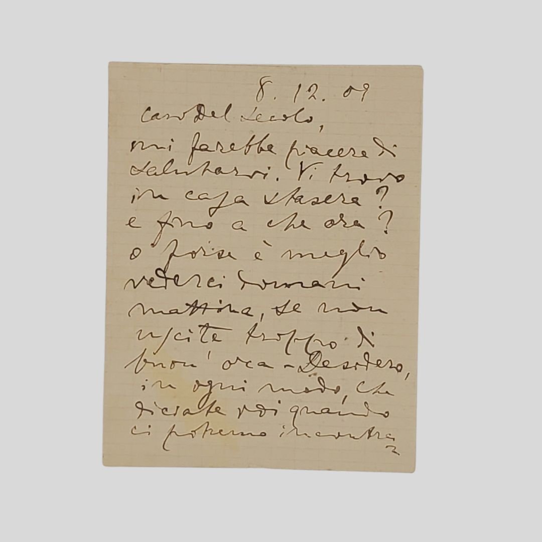 Lettera autografa firmata, inviata al giornalista Floriano Del Secolo, datata …