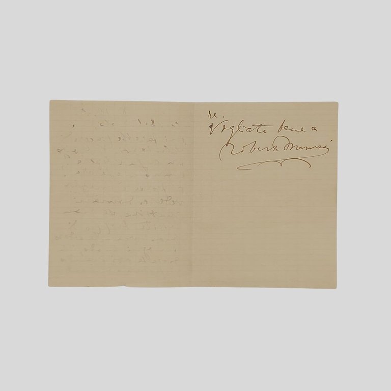 Lettera autografa firmata, inviata al giornalista Floriano Del Secolo, datata …