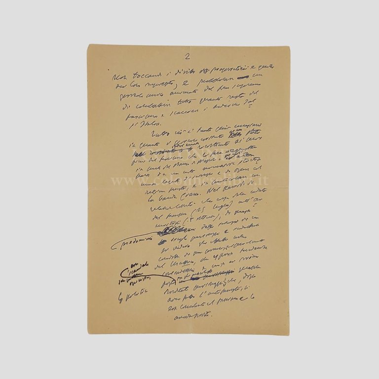 Lettera autografa non firmata. Indirizzata al Ten. Col. John T. …