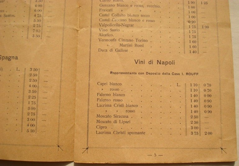 Listino commerciale ditta Leone Mainero – Roma. Vini, liquori, birre, … | Immagine Gallery 6