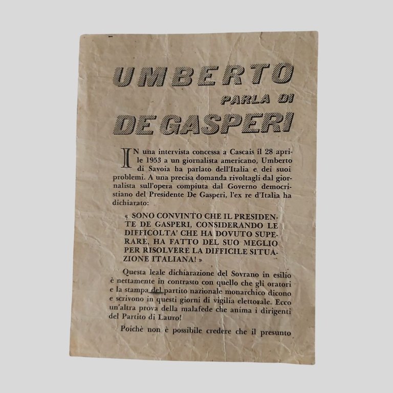 Lotto di tre volantini dell’ufficio propaganda della Democrazia Cristiana contro … | Immagine Gallery 3