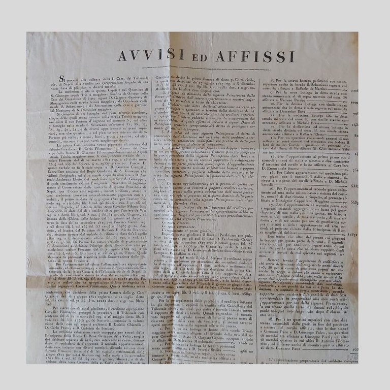 Manifesto. Avvisi e Affissi. Si procede alla vendita per spropriazione … | Immagine Gallery 6