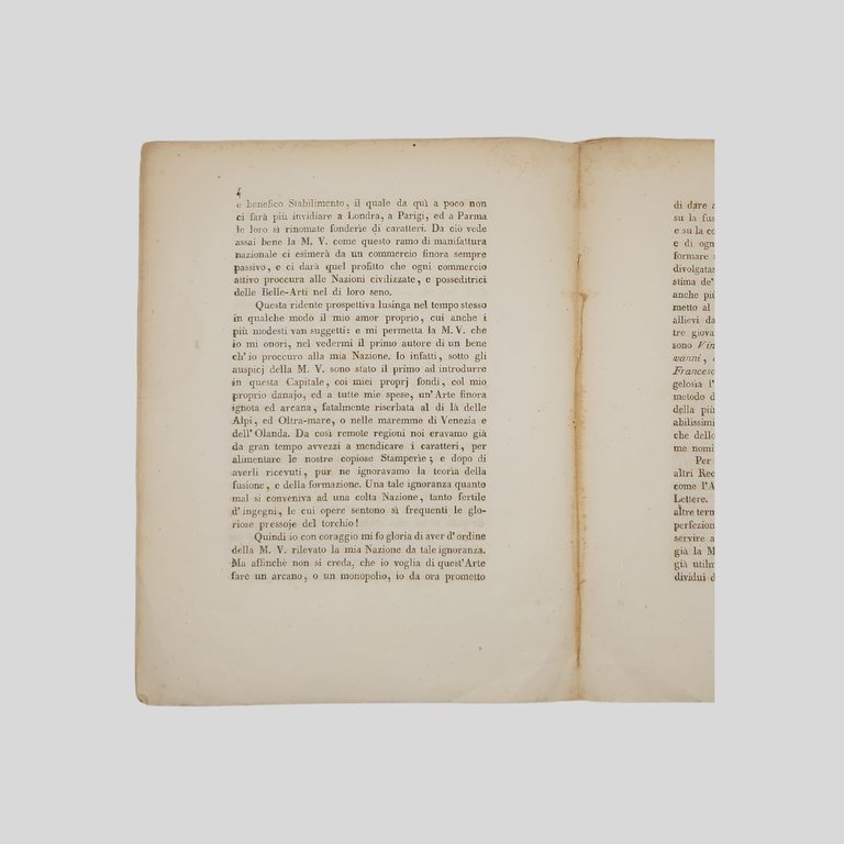 Memoriale a stampa indirizzato al Re Ferdinando I di Borbone, …