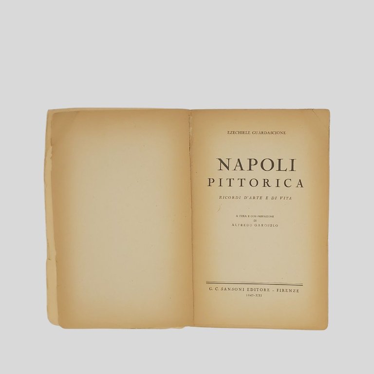 Napoli pittorica. Ricordi d’arte e di vita. A cura e …
