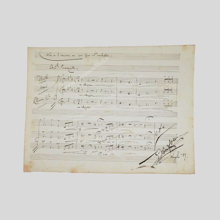 Ode a l’amore per coro ed orchestra. Andante tranquillo, 12/8. … | Immagine Gallery 1