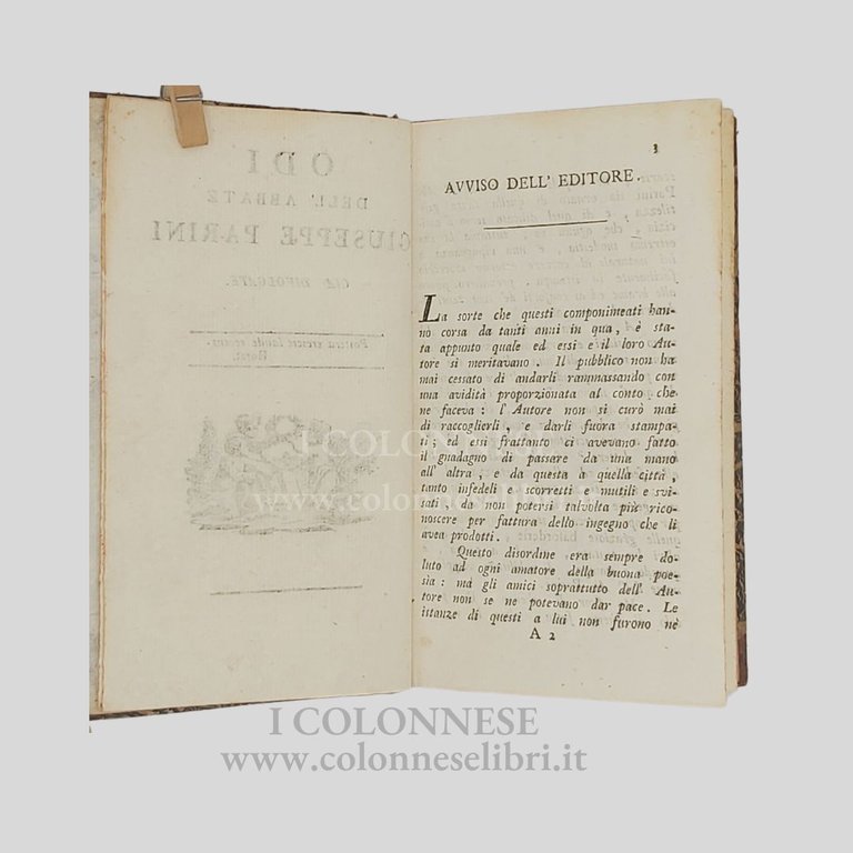 Odi. Già divolgate. Edizione alla macchia, senza note editoriali.