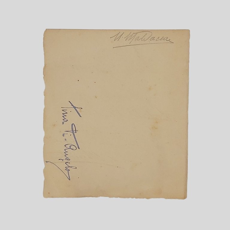 Pensiero autografo firmato manoscritto a inchiostro marrone su pagina (mm …