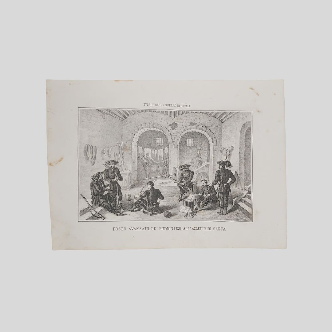 Posto avanzato de’ piemontesi all’assedio di Gaeta.