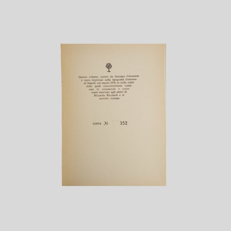 Ricciardiana. Omaggio a Riccardo Ricciardi. Seguito da un suo scritto … | Immagine Gallery 6