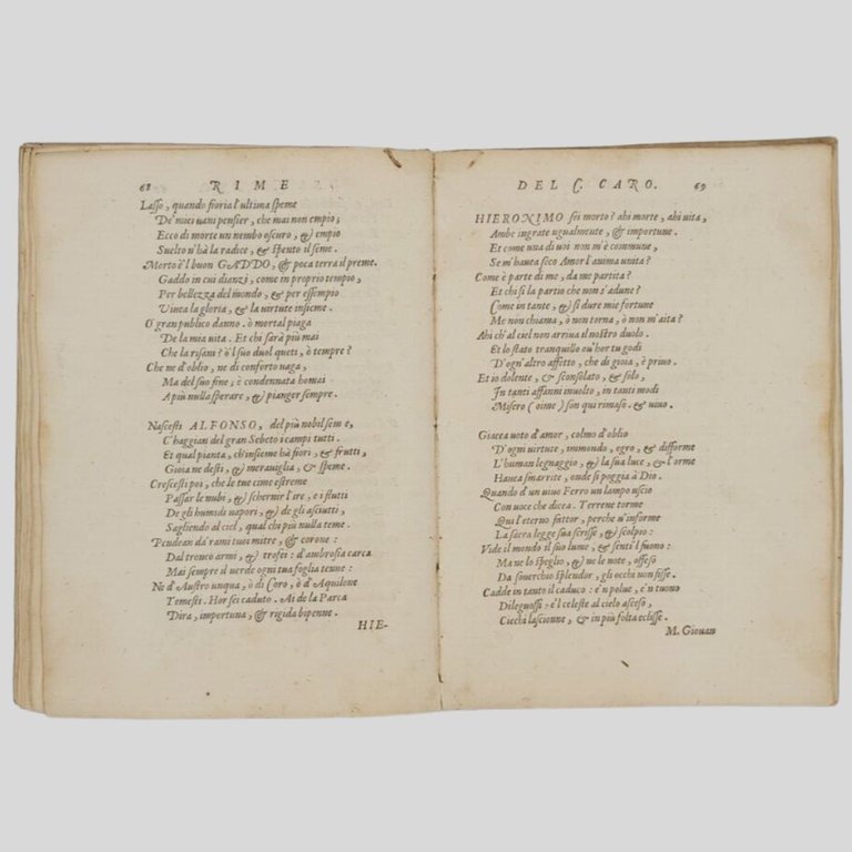 Rime del Commendatore Annibal Caro. Col privilegio di N. S. …