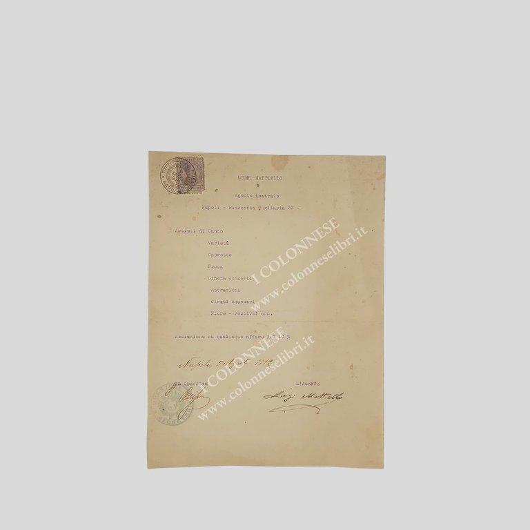 Ritratto fotografico con firma autografa a inchiostro marrone. Raro e …