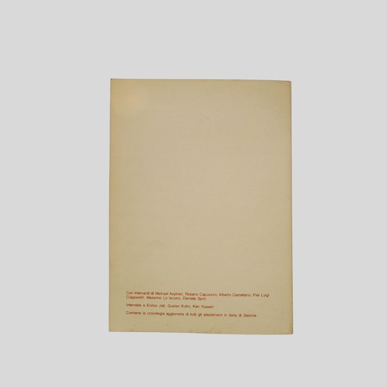 Salome. Appunti e note. A cura di Stefano Valanzuolo. | Immagine Gallery 6
