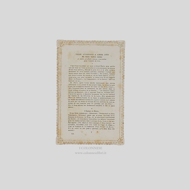Santini religiosi. Le Noviciat du Sacré Coeur.