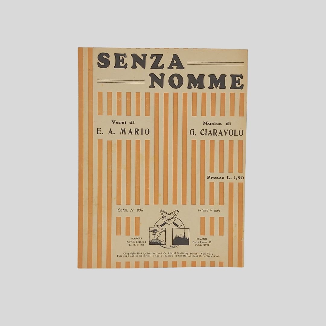 Senza nomme. Versi di E. A. Mario, musica di G. … | Immagine principale