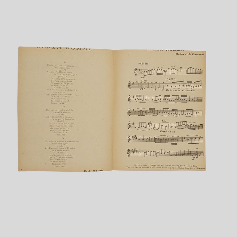 Senza nomme. Versi di E. A. Mario, musica di G. … | Immagine Gallery 2