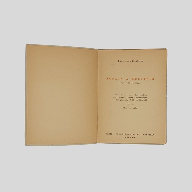 Sonata a Ktreutzer. Op. 47 in la magg. Guida all’incisione …