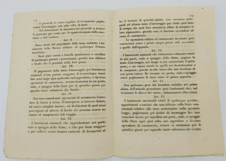 Tasse di navigazione e di ancoraggio. Vittorio Emanuele II. Ordinanza … | Immagine Gallery 2