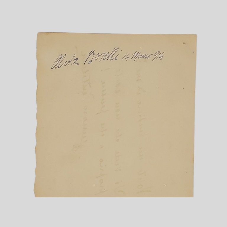 Testo autografo firmato.