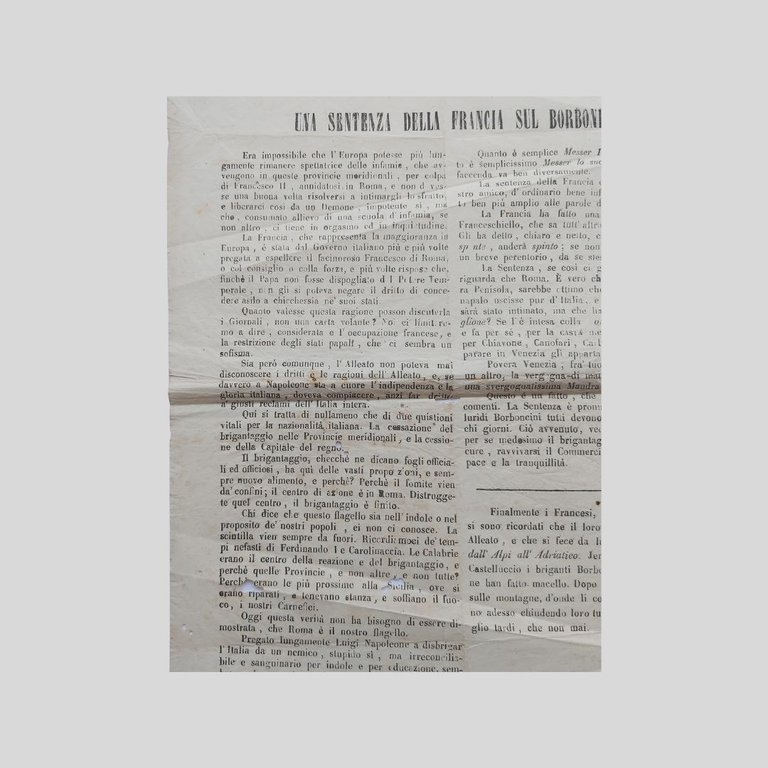 Una sentenza della Francia sul Borbone. Foglio volante da affissione. | Immagine Gallery 2