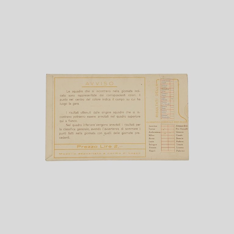 Vademecum del tifoso. Campionato Italiano di Calcio. Divisione Nazionale A. … | Immagine Gallery 6