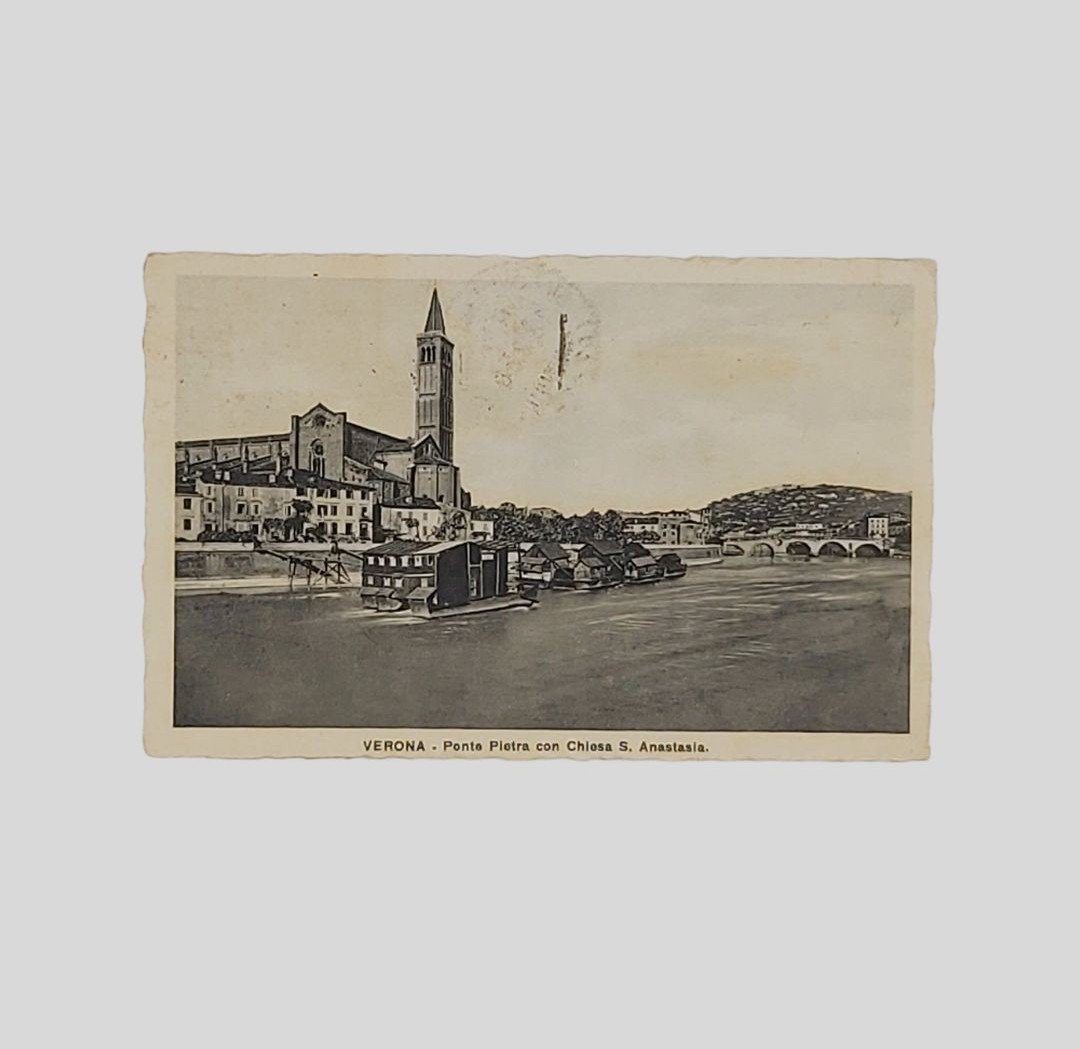 Verona. Ponte Pietra con Chiesa S. Anastasia.