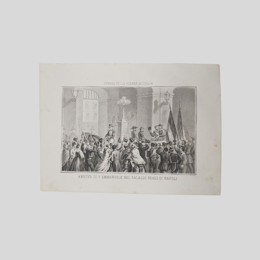 Vittorio Emanuele II. Arrivo di Vittorio Emanuele nel palazzo Reale …