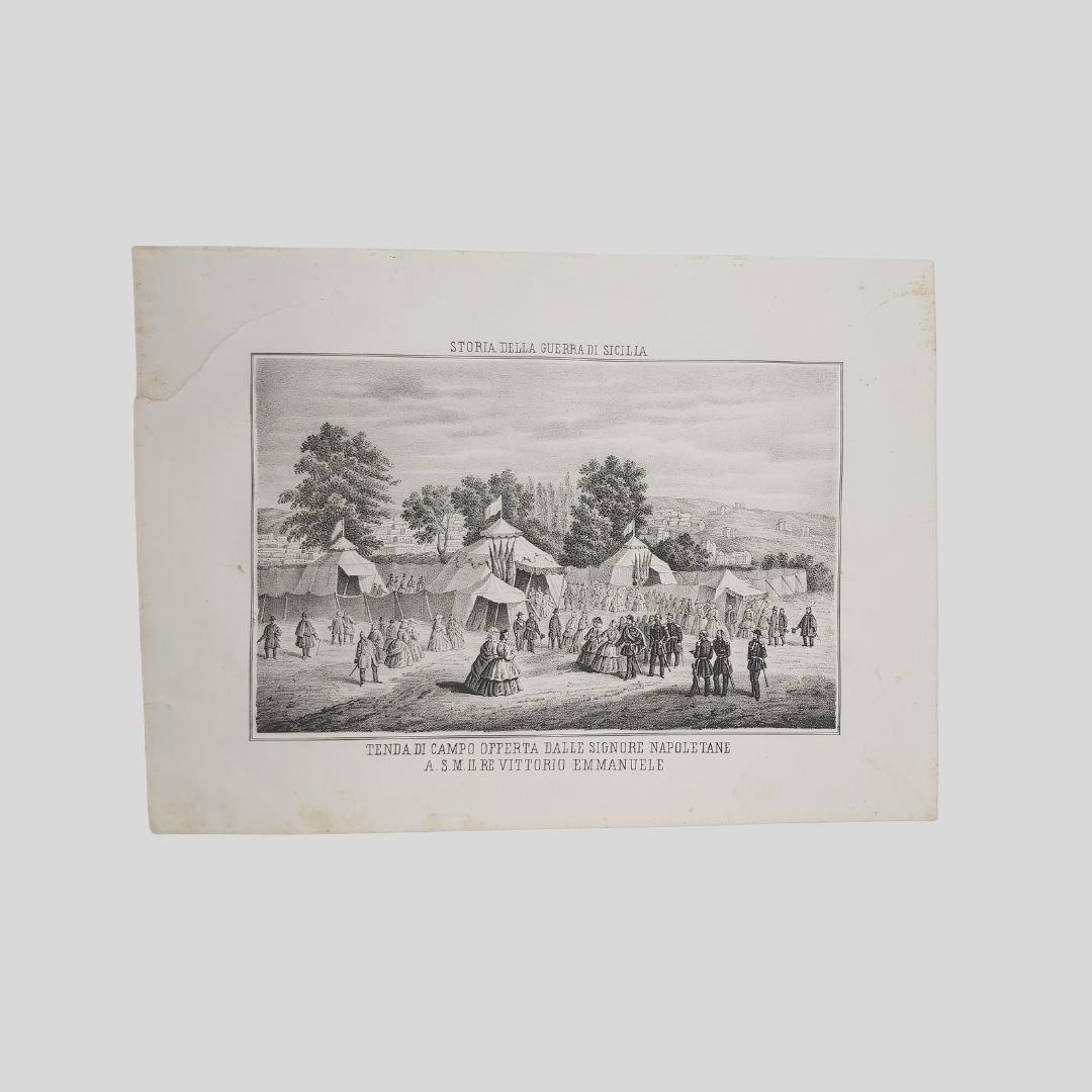 Vittorio Emanuele II. Tenda da campo offerta dalle signore napoletane …