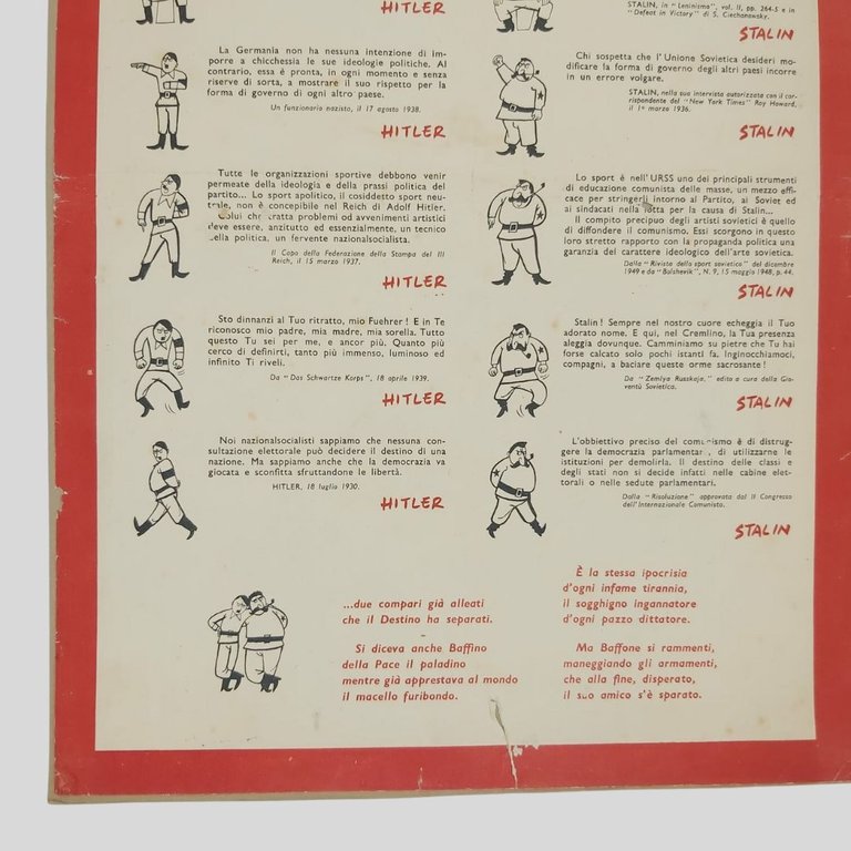 Volantino di propaganda anticomunista montato su cartoncino. | Immagine Gallery 2