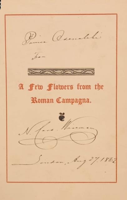 A FEW FLOWERS OF THE ROMAN CAMPAGNA. Offered to the …