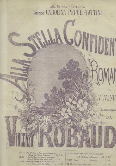 ALLA STELLA CONFIDENTE. Romanza di V.Minuti. Trascrizione per Pianoforte di …