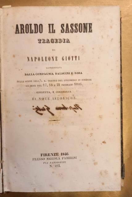 AROLDO IL SASSONE / LA LEGA LOMBARDA / GIANO DELLA …