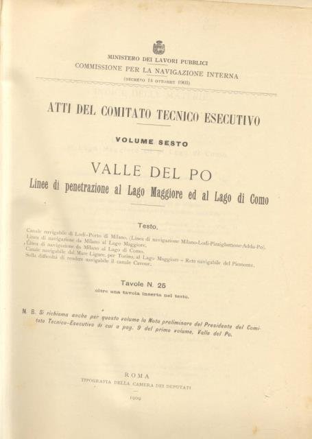 ATTI DEL COMITATO TECNICO ESECUTIVO DELLA COMMISSIONE PER LA NAVIGAZIONE … | Immagine principale