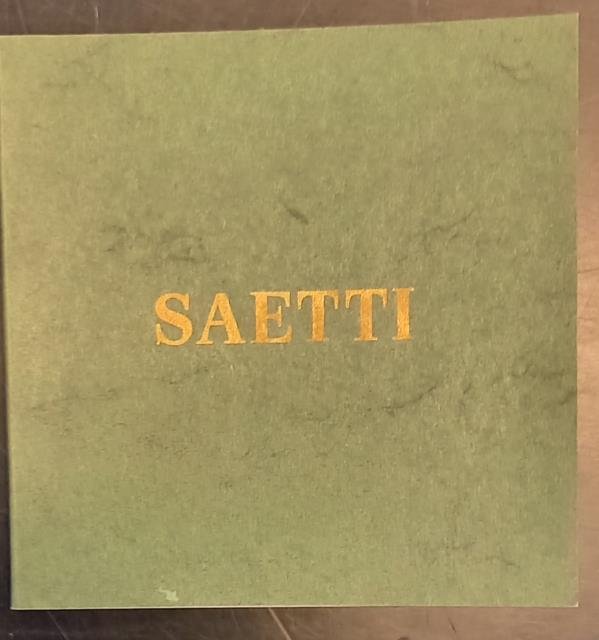 BRUNO SAETTI. Catalogo della Mostra. Lucca, Galleria Il Fillungo, 1972.