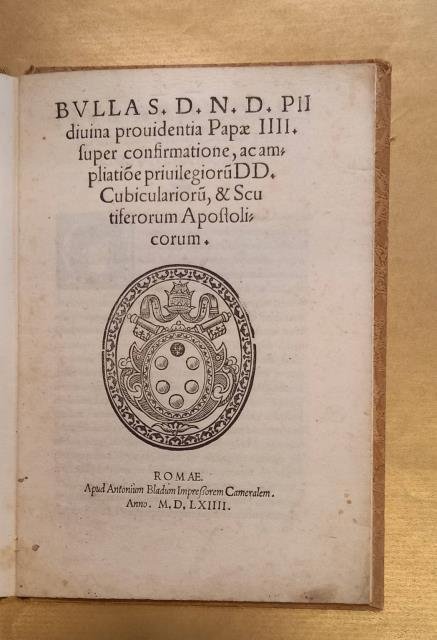 BULLA S.D.N.D. PII DIVINA PROVIDENTIA PAPAE IIII SUPER CONFIRMATIONE, AC …