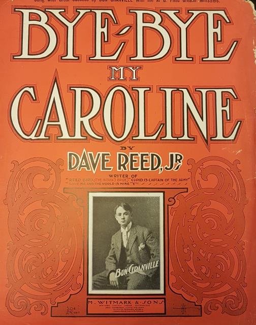 BYE BYE MY CAROLINE. Per Canto e Piano.